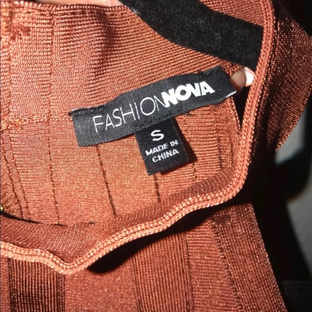 FASHION NOVA MIDI BODYCON BANDAGE‎ DRESS SZ S NWOT